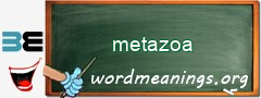 WordMeaning blackboard for metazoa